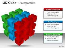 3d cube perspective ppt 3