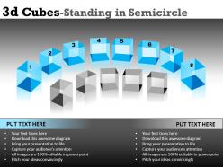 3d cubes 2 in semicircle powerpoint presentation slides db