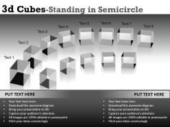 3d cubes 2 in semicircle powerpoint presentation slides db