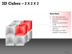 3d cubes 2x2x2 powerpoint presentation slides