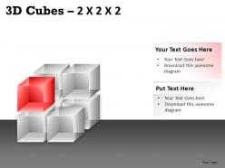 3d cubes 2x2x2 powerpoint presentation slides