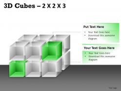 3d cubes 2x2x3 powerpoint presentation slides