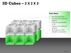 3d cubes 2x2x3 powerpoint presentation slides