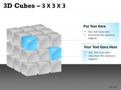 3d cubes 3x3x3 powerpoint presentation slides