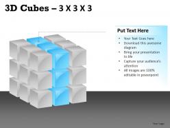 3d cubes 3x3x3 powerpoint presentation slides