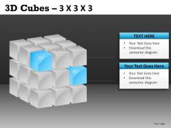 3d cubes 3x3x3 powerpoint presentation slides db