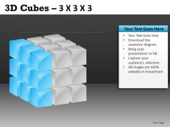 3d cubes 3x3x3 powerpoint presentation slides db