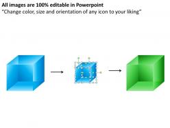 3d cubes broken 1 powerpoint presentation slides db