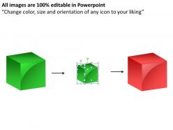 3d cubes broken 2 powerpoint presentation slides db