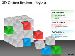 3d cubes broken style 2 ppt 122