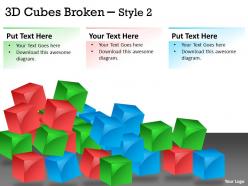 3d cubes broken style 2 ppt 126