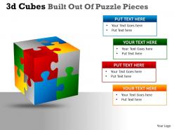 3d cubes built out of puzzle pieces ppt 128