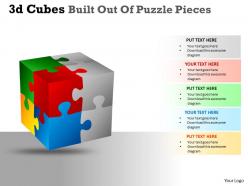 3d cubes built out of puzzle pieces ppt 130