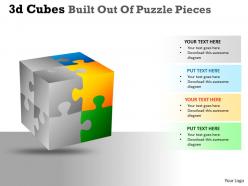 3d cubes built out of puzzle pieces ppt 131