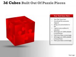 3d cubes built out of puzzle pieces ppt 26