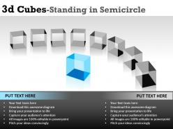 3d cubes in semicircle 1 powerpoint presentation slides