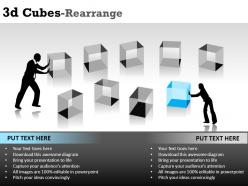 3d cubes in semicircle 2 powerpoint presentation slides