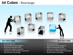 3d cubes in semicircle powerpoint presentation slides db