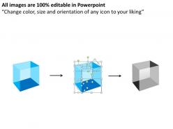 3d cubes in semicircle powerpoint presentation slides db