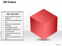 3d cubes powerpoint template slide