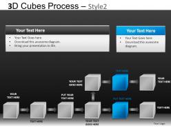 3d cubes process 2 powerpoint presentation slides db