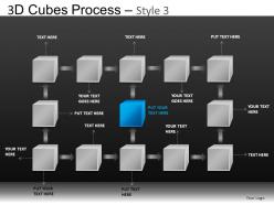 3d cubes process 3 powerpoint presentation slides db