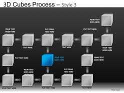 3d cubes process 3 powerpoint presentation slides db