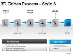 3d cubes process style 6 ppt 2