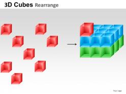 3d cubes rearrange powerpoint presentation slides