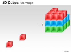 3d cubes rearrange powerpoint presentation slides