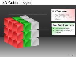 3d cubes style 1 powerpoint presentation slides db
