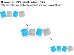 3d cubes team powerpoint template slide
