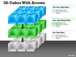 3d cubes with arrows diagram 10