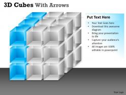 3d cubes with arrows diagram 8