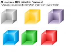 3d cubes with arrows powerpoint presentation slides