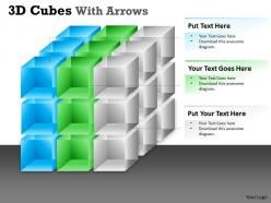 3d cubes with arrows ppt 159