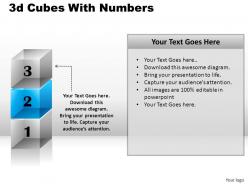 3d cubes with numbers powerpoint presentation slides