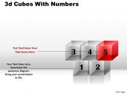 3d cubes with numbers powerpoint presentation slides