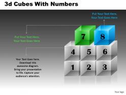 3d cubes with numbers powerpoint presentation slides db