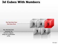3d cubes with numbers ppt 100
