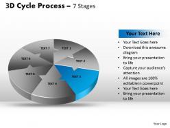 3d cycle process diagram flow chart 7 stages style 4