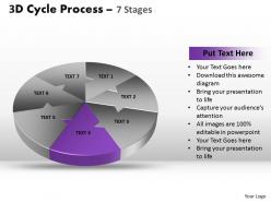 3d cycle process diagram flow chart 7 stages style 4