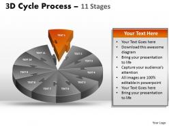 3d cycle process flow chart 11 stages style 1