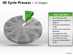 3d cycle process flow chart 11 stages style 2