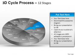 3d cycle process flow chart 12 stages style 1 ppt templates 0412