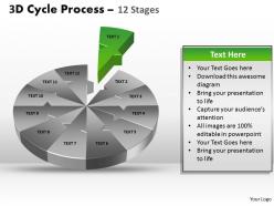 3d cycle process flow chart 12 stages style 2