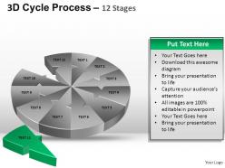 3d cycle process flow chart 12 stages style 2 ppt templates 0412