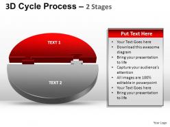 3d cycle process flow chart 2 stages style 1 ppt templates 0412