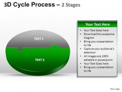 3d cycle process flow chart 2 stages style 1 ppt templates 0412