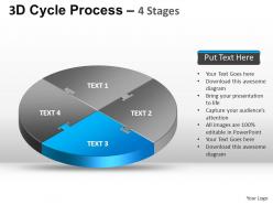 3d cycle process flow chart 4 stages style 1 ppt templates 0412